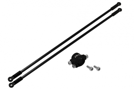 Rakonheli Heckstreben Carbon Aluminium in schwarz für Blade 130S nur mit Hauptrahmen 130S452
