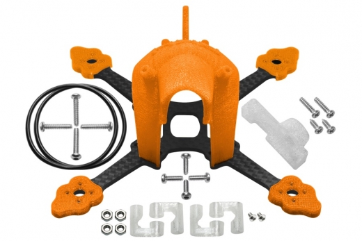 Rakonheli Tuning Rahmen aus carbon in orange für Blade Torrent 110 FPV