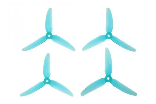 HQ Durable Prop Propeller 5X5X3V1S aus Poly Carbonate in blau transparent je 2CW+2CCW