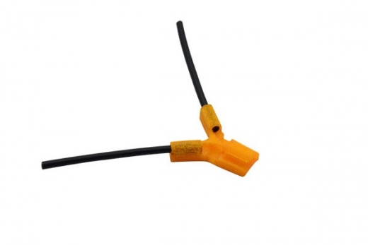 Antennenhalter 3D Druck rund in orange mit Antennenrohr