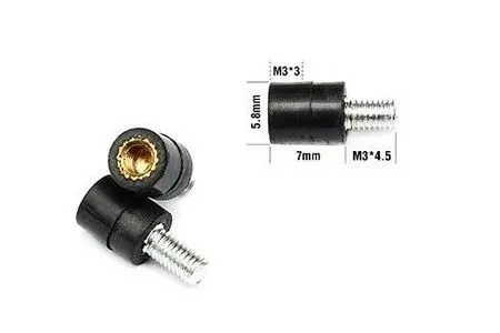 Matek Vibrationsdämpfende Abstandshalter M3 Gummi Spacer für FPV Racer Flugsteurungen 4Stück