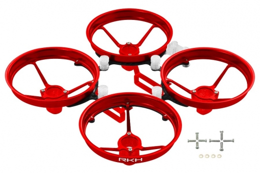 Rakonheli Tuning Rahmen aus carbon in rot für Blade Inductrix FPV+