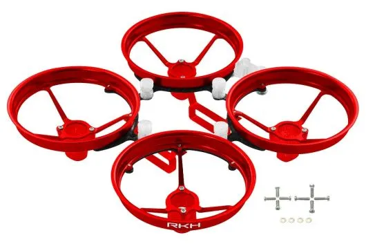 Rakonheli Tuning Rahmen aus carbon in rot für Blade Inductrix FPV+