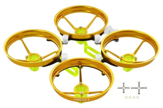 Rakonheli Tuning Rahmen aus carbon in gelb für Blade Inductrix FPV+