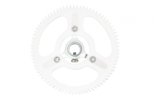 Rakonheli Delrin Hauptzahnrad mit Aluminium Nabe in silber für Align T-REX 150