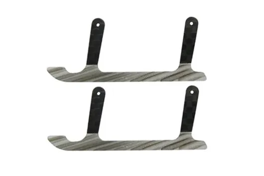 Rakonheli Landekufen aus Carbon für Rakonheli Landegestell schwarz silber für T-REX 150