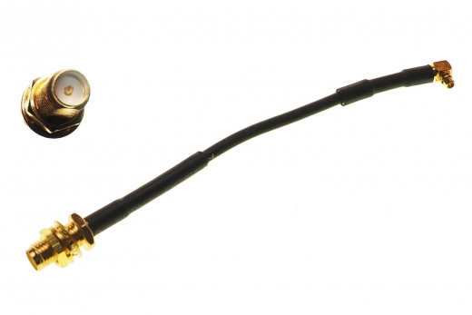 FPV Antennenadapter MMCX auf RPSMA (mit Pin) mit Haltering ca. 10cm