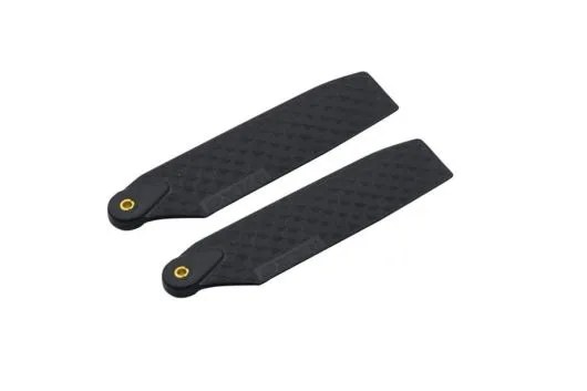 OXY Ersatzteil Heckrotorblätter schwarz aus Kunststoff im carbon Design 62mm