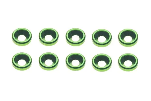 Senkkopf finishing caps für M3 Senkkopfschrauben in grün 10Stück