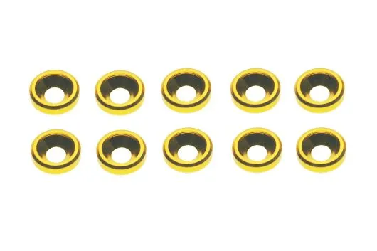 Senkkopf finishing caps für M3 Senkkopfschrauben in gelb 10Stück