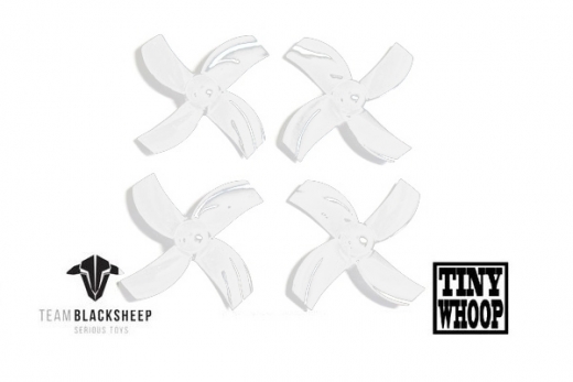 TBS X TinyWhoop Propeller Set 30mm 2xCW und 2xCCW in weiß für 1mm Welle