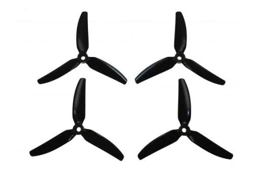 HQ Dreiblatt Propeller DP Durable Prop Poly Carbonat 5,1x5,1x3 in schwarz 2xCW und 2xCCW