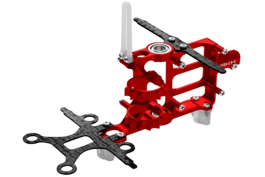 Rakonheli Hauptrahmen aus Carbon in rot für Blade mSRS