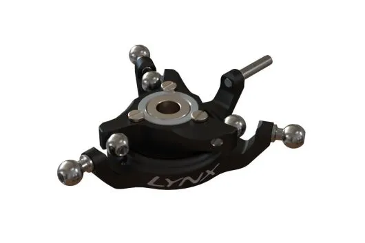 Lynx Dreiblattkopf Taumelscheibe aus Aluminium in schwarz für Goblin Fireball