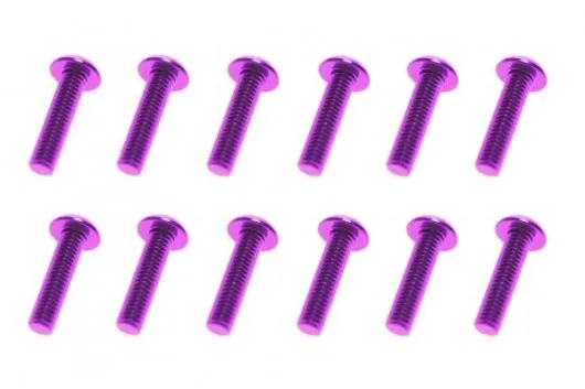 M3 Linsenkopfschraube M3x10mm aus Aluminium in violett eloxiert 10Stück