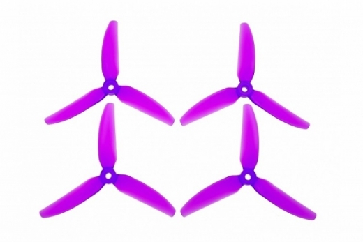 HQ Prop Propeller POPO Quick Swap 5,1X4,6X3V1S aus Poly Carbonate in violet transparent je 2CW+2CCW