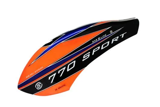 SAB Goblin Kabinenhaube Orange Schwarz Blau für 770 Sport