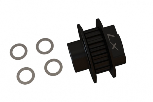 Lynx Heckrotor Riemenrad 18 Zähne in schwarz für Goblin Fireball