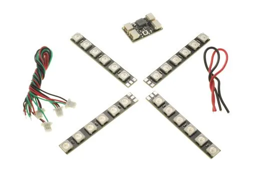 FPV Racer LED Beleuchtungs-Set mit WS2812 LED´s mit voll ansteuerbares Farbspektrum und Mustern