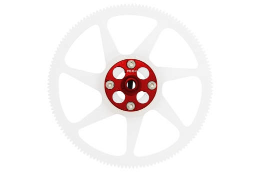Rakonheli Hauptzahnrad Delrin 140Z 4,6mm hoch mit Aluminium Nabe in rot für Blade 230S und 230S V2