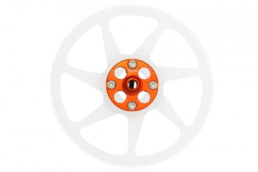 Rakonheli Hauptzahnrad Delrin 140Z 4,6mm hoch mit Aluminium Nabe in orange für Blade 230S und 230S V2