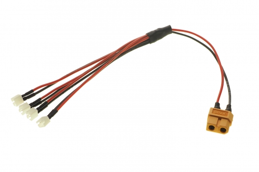 4-Fach Ladekabel PARALLEL mit MCPX Anschluss für 1S LIPO Akkus für ISDT Ladegeräte