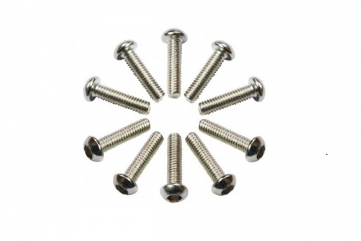 Linsenkopfschrauben Sechskant M2,5x10 10Stück