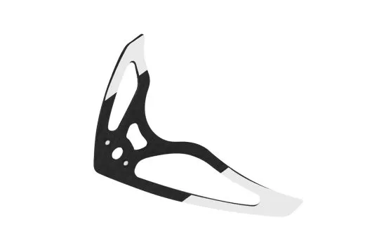 Rakonheli Ersatz Heckfinne aus CNC Aluminium in silber für Rakonheli 130S860 für Blade 130S