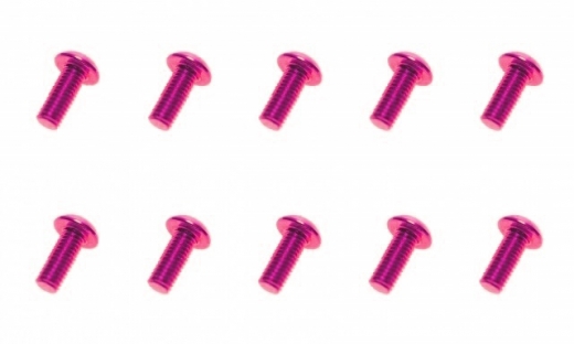 M3 Linsenkopfschraube M3x6mm aus Alu in pink eloxiert 10 Stück