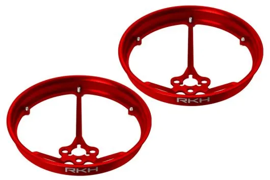 Rakonheli Propellerschützer aus Aluminium in rot 40mm für Rakonheli Tuning Rahmen für Blade Inductrix FPV Brushless