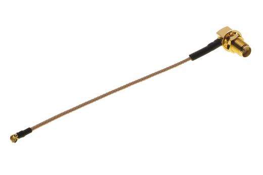 FPV Antennenadapter UFL auf 90° SMA (ohne Pin) mit Haltering ca. 10cm