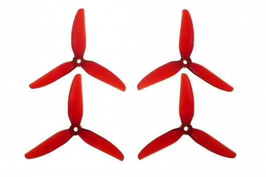 HQ Durable Prop Propeller POPO 5,1x3,1x3 aus Poly Carbonate in rot transparent je 2CW+2CCW