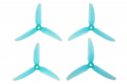 HQ Durable Prop Propeller POPO 5,1x3,1x3 aus Poly Carbonate in blau transparent je 2CW+2CCW