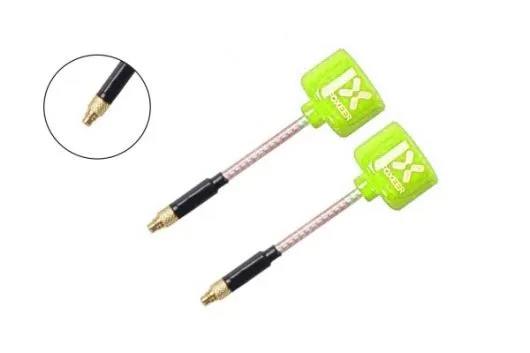 Foxeer Lollipop 2 FPV Antennen Set AXII RHCP mit geradem MMCX Anschluss in neon gelb 2Stück