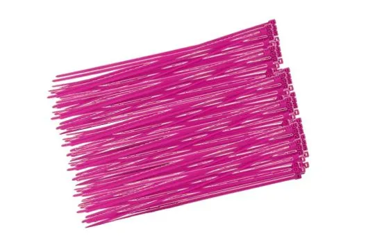 Kabelbinder mit sehr feinem Raster 200x2,7mm 100Stück in pink