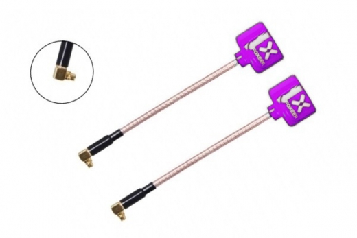 Foxeer Lollipop 2 FPV Antennen Set AXII RHCP MMCX mit 90° Winkel in violett 2 Stück