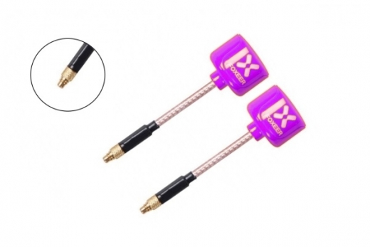 Foxeer Lollipop 2 FPV Antennen Set AXII RHCP mit geraden MMCX Anschluss in violett 2 Stück