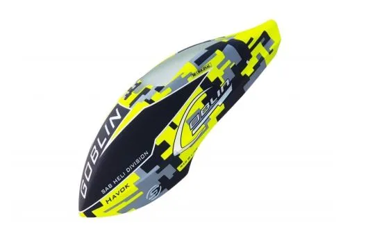 SAB Goblin Kabinenhaube in gelben Havok Design für 570 und 570 Sport