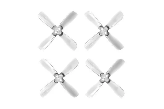 Gemfan 4 Blatt Propeller 2 Zoll 2035 / 2X3,5X4mm für 1,5mm Welle je 2xCW und 2xCCW in transparent