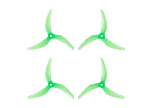 AZURE POWER Johnny Freestyle 3Blatt Propeller in grün 4,8x3,8 Zoll 2xCW und 2xCCW 5mm Bohrung