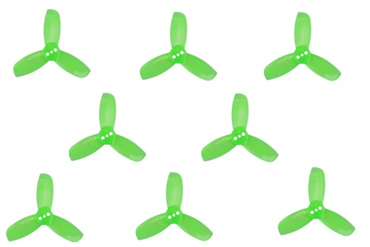 Gemfan Hulkie 3Blatt Propeller in grün transparent 1,9 Zoll 1940 / 1,9X4X3 für 1,5mm Welle je 4xCW und 4xCCW