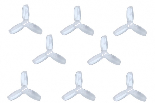 Gemfan Hulkie 3 Blatt Propeller 1,9 Zoll 1940 / 1,9X4X3 für 1,5mm Welle je 4x CW und 4x CCW in transparent