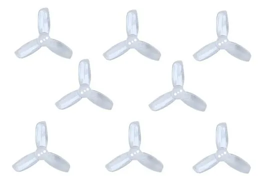 Gemfan Hulkie 3Blatt Propeller in transparent 1,9 Zoll 1940 / 1,9X4X3 für 1,5mm Welle je 4xCW und 4xCCW