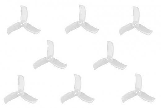 Gemfan Hulkie 3Blatt Propeller in transparent 2 Zoll 2040 / 2X4X3 für 1,5mm Welle je 4xCW und 4xCCW