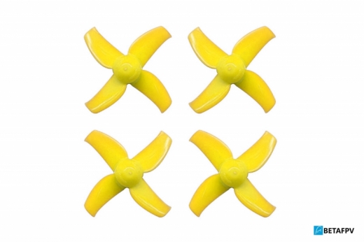 BetaFPV 4 Blatt Propeller Set 40mm für 1,5mm Welle in gelb für Beta75X 2S