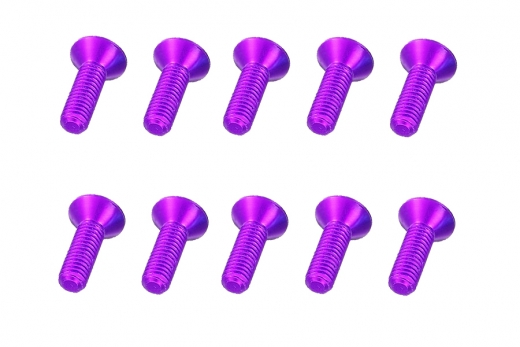 M3 Senkkopfschraube M3x10mm aus Aluminium in violett eloxiert 10Stück