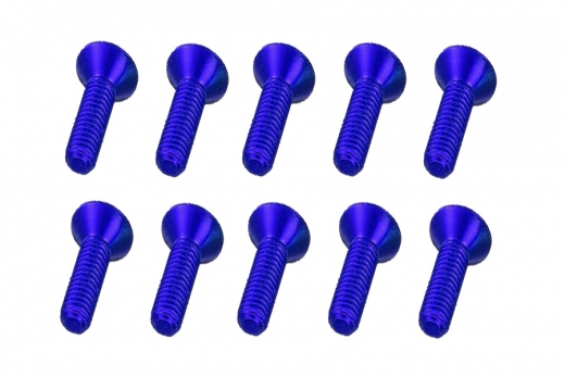 M3 Senkkopfschraube M3x14mm aus Aluminium in blau eloxiert 10Stück