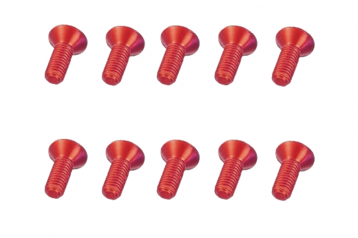 M3 Senkkopfschraube M3x6mm aus Aluminium in rot eloxiert 10Stück