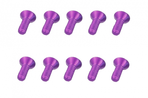 M3 Senkkopfschraube M3x6mm aus Aluminium in violett eloxiert 10Stück