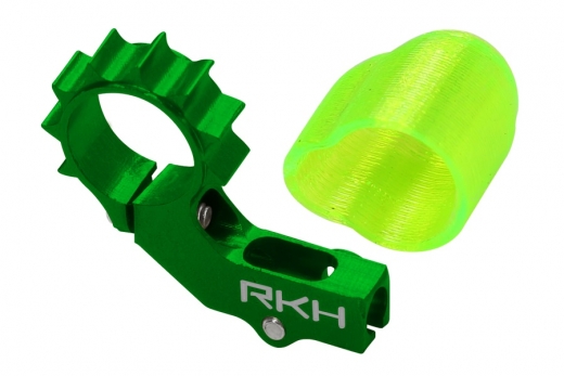 Rakonheli 6mm Heckmotorhalterung Alu in grün für 2mm Heckrohr für Blade mSR X/S, mCP X/V2/S, Nano CP X/CP S/S2/S3